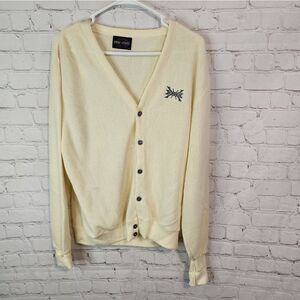 Men's Vintage Pine State button-down sweater, size Large